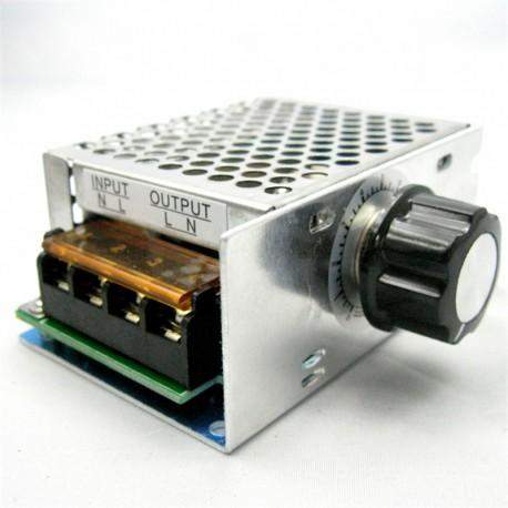 4000W 220V AC SCR Voltage Regulator Dimmer Electric Motor Speed Controller, Silver - Robotbanao.com