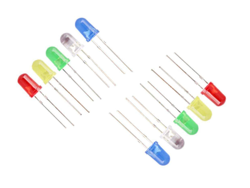 5mm Multicolor Slow Blinking Dynamics LED Diode Lights (Flashing Round DC) Bright Lighting Bulb Lamps Electronics Components Flicker Light Emitting Diodes - 250 Pieces