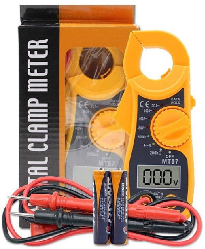 MT-87 Digital Clamp Meter for Measuring AC/DC Voltage, AC Current, Resistance, Data Hold - Robotbanao.com