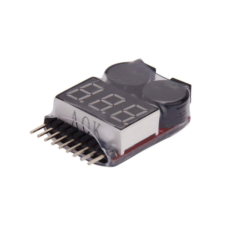1-8S LiPo Battery Voltage Tester Low Volt Alarm Buzzer And LED - Robotbanao.com