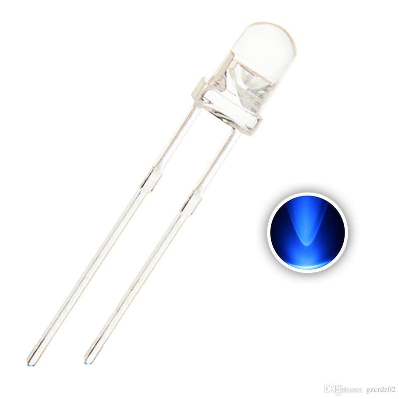 100 Pcs 5mm Ultra Bright LEDs Set (20 LEDs x White, Yellow, Red, Green, Blue) - Robotbanao.com