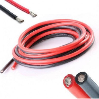 UL1007-18AWG PVC Electronic Wire Tinned Copper Cable 1m (Black) + 1m (Red)