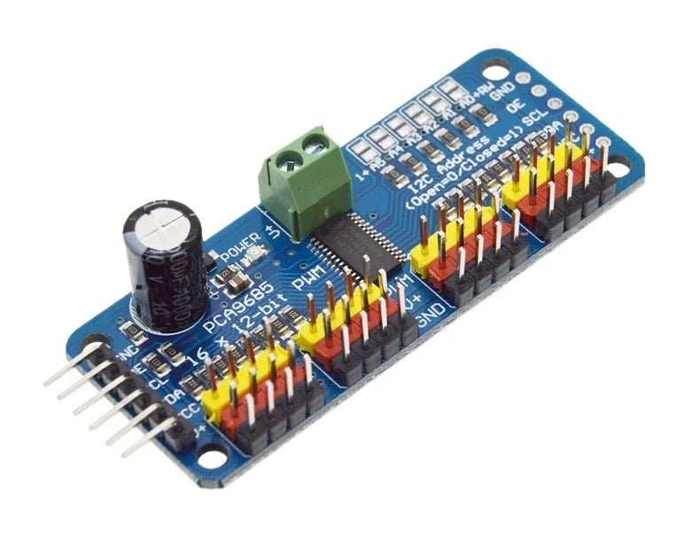 PCA9685 – 16 Channel 12-Bit PWM Servo Motor Driver I2C Module For Arduino