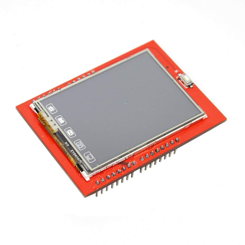 2.4 inch TFT LCD Touch Display Shield for Arduino Uno 240x320 65K RGB Color Display Module, Red - Robotbanao.com