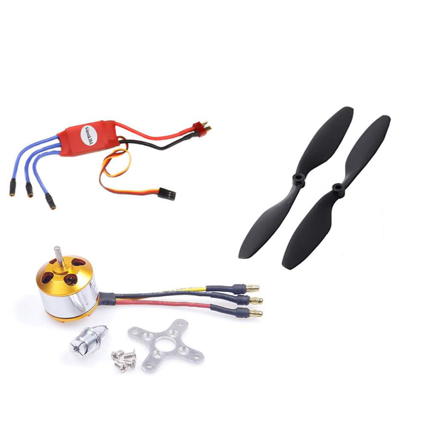 1000kv Outrunner Brushless Motor and 30a SiSimonk Red Esc Electric Speed Controller Set for Rc Aircraft Plane Multi-copter Quadcopter-Robotbanao.com-