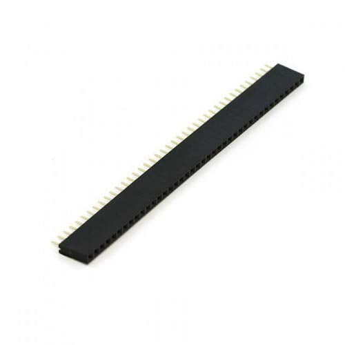 40 Pin Single Row Female Pin Header Connector Strip (2.54Mm Pitch) , Black, Pack of 10-Robotbanao.com-40 pin female header,connector,connector strip,female pin header,pins,robotics accessories,single row pin