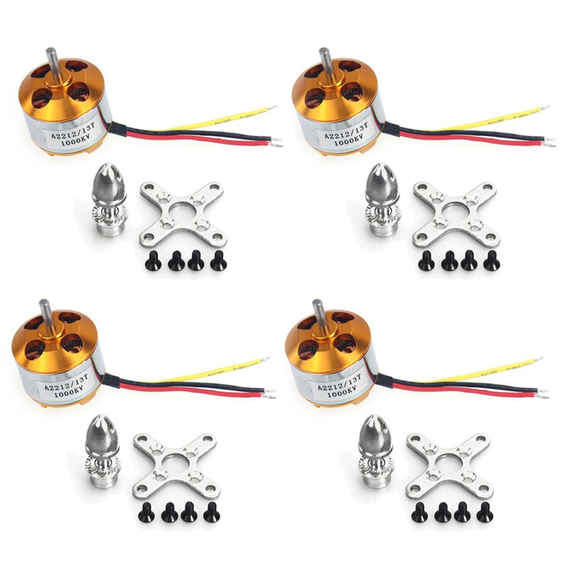 4 Pcs x A2212/10T 1400KV Brushless Motor and 30A ESC Electric Speed Controller and 1045 Propeller Set For Multi-copter - Robotbanao.com
