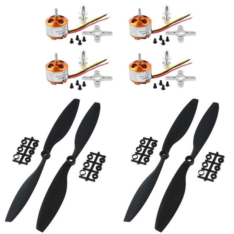 4 Pcs x A2212/10T 1400KV Brushless Motor and 30A ESC Electric Speed Controller and 1045 Propeller Set For Multi-copter - Robotbanao.com