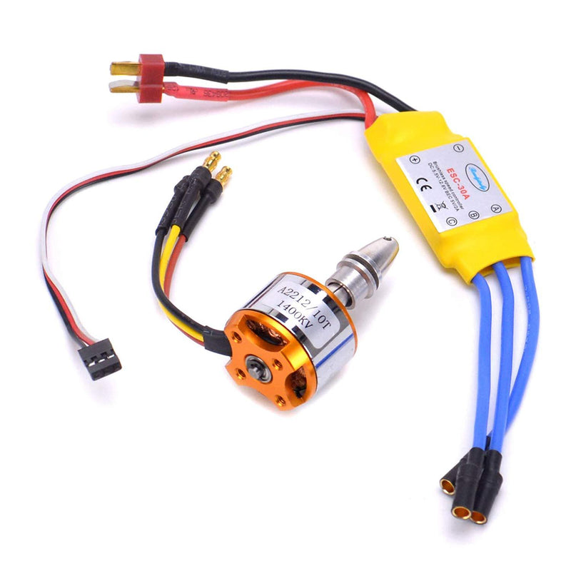 4 Pcs x A2212 1400KV Brushless Motor and 30A ESC Electric Speed Controller For RC Aircraft Plane Multi-copter Quadcopter (Set of 4) - Robotbanao.com