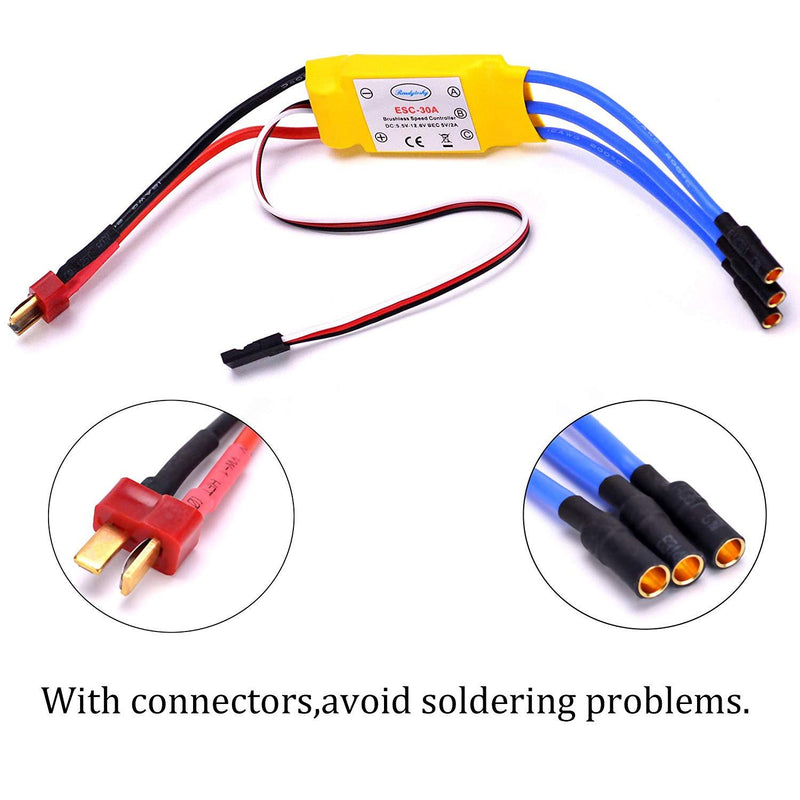 4 Pcs x A2212 1400KV Brushless Motor and 30A ESC Electric Speed Controller For RC Aircraft Plane Multi-copter Quadcopter (Set of 4) - Robotbanao.com