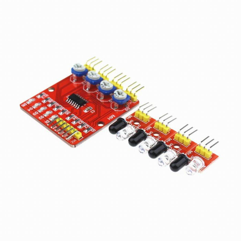 4 Way IR 4 Channel Infrared Detector Transmission Line Sensor Arduino - Robotbanao.com