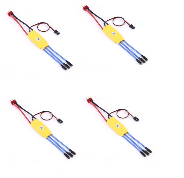4 x 30A Brushless Motor Speed Controller ESC for Quadcopter Science Project, Yellow Set of 4 (Combo) - Robotbanao.com