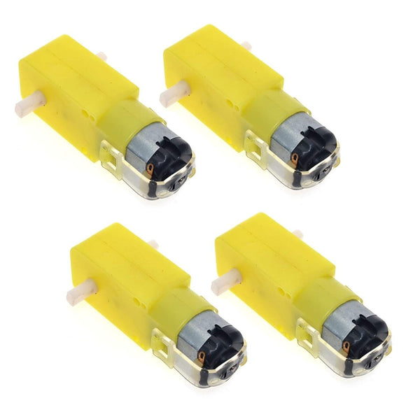 4 x DC BO Dual Shaft Smart Car Robot Gear Motor For Arduino, (Pack of 4) - Robotbanao.com