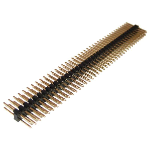 40-pin Strip Dual Male Header PITCH 2.54MM - Robotbanao.com