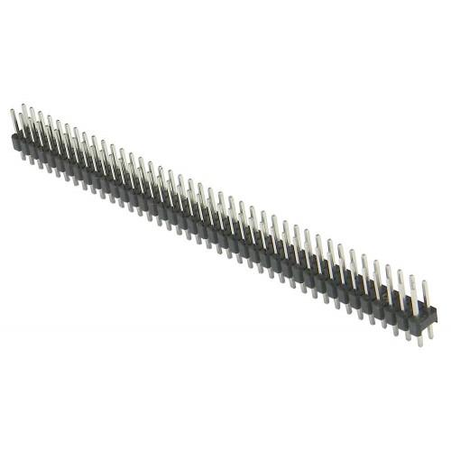 40-pin Strip Dual Male Header PITCH 2.54MM - Robotbanao.com