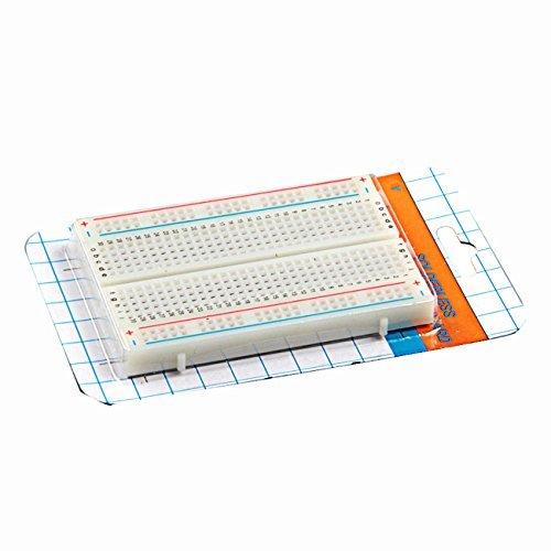 Generic Elementz Nickel Plated 840 Points Bread Board Or Solderless Piecesb  Circuit Test Board, White