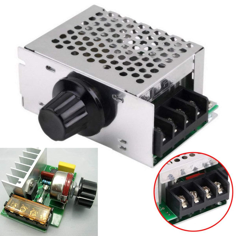 4000W 220V AC SCR Voltage Regulator Dimmer Electric Motor Speed Controller, Silver - Robotbanao.com