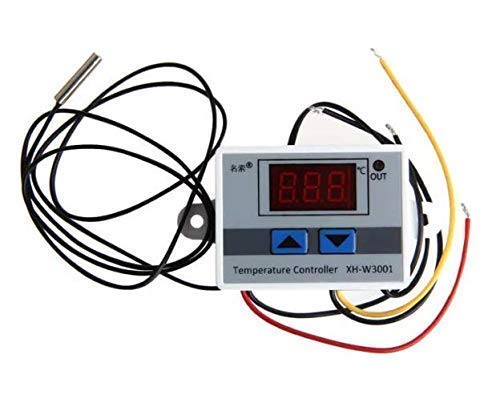 Combo of W3001 Temperature Controller With 2 Piece 3inch Fan + 12v 2amp Adapter + Alligator Clip + DC Female Jack