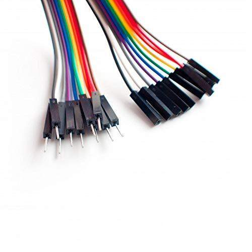 Reusable Solderless Breadboard Dupont Jumper Wires Connector for Raspberry Bot Circuit Creating Ribbon Cables Kit PCB Cable Male to Female, 20 Pieces-Robotbanao.com-