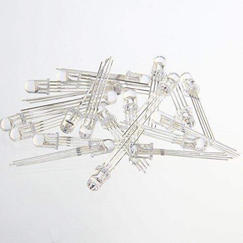 5mm RGB Multicolor Slow Blinking Dynamics LED Diode Lights (Flashing Round DC) Bright Lighting Bulb Lamps Electronics Components Flicker Light Emitting Diodes - 20 Pieces Each Color-Robotbanao.com-