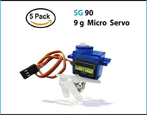 5 x TowerPro SG90 Micro Servo Motor, Blue ( 5 Pcs ) - Robotbanao.com