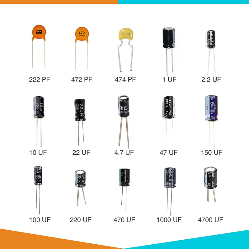 Robotbanao 200 Pieces Capacitor Kit for DIY Projects - Combo Kit