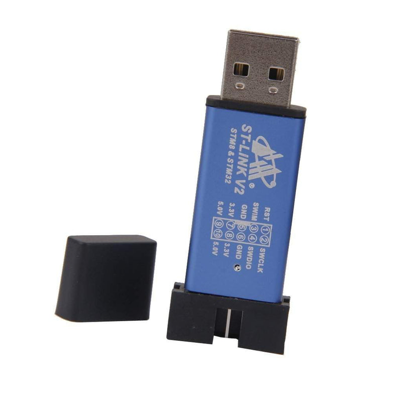 ST-Link V2 Mini for STM8 & STM32 Simulator Download Programmer With Cover DuPont Cable-Robotbanao.com-