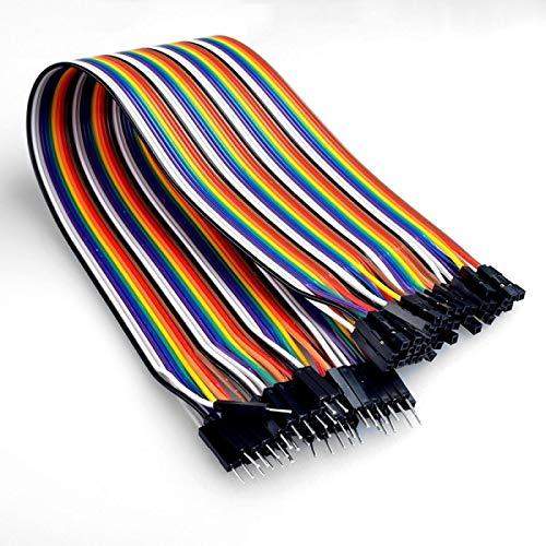 Reusable Solderless Breadboard Dupont Jumper Wires Connector for Raspberry Bot Circuit Creating Ribbon Cables Kit PCB Cable Male to Female, 20 Pieces-Robotbanao.com-
