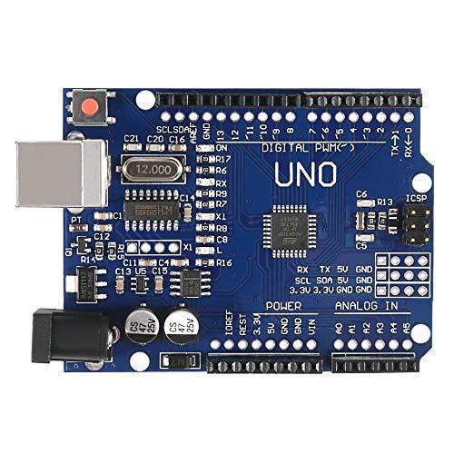 Arduino Uno R3 Development Microcontroller Board SMD Version With Cable, Blue, Pack of 1-Robotbanao.com-arduino board,Development Board,microcontroller board,robotics accessories,robotics kits,uno r3 board with usb,uno r3 smd,unor3