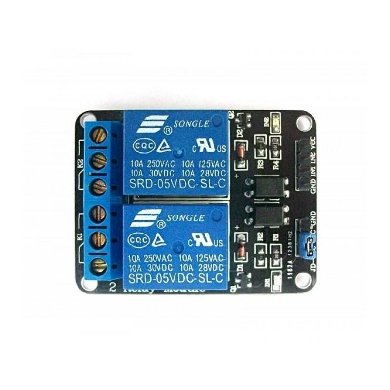 5V 10A 2 Channel (2 CH ) Relay Module Shield For ARDUINO - Robotbanao.com