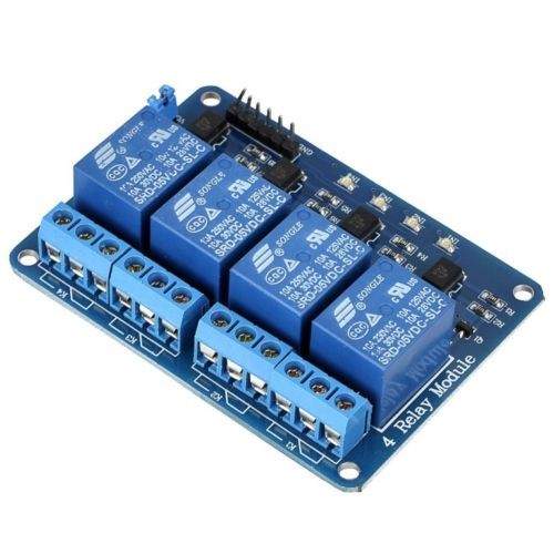 5V 4 Channel Relay Control Board Module With Optocoupler, 4 Way Relay Module for Arduino DSP AVR PIC ARM, Blue - Robotbanao.com