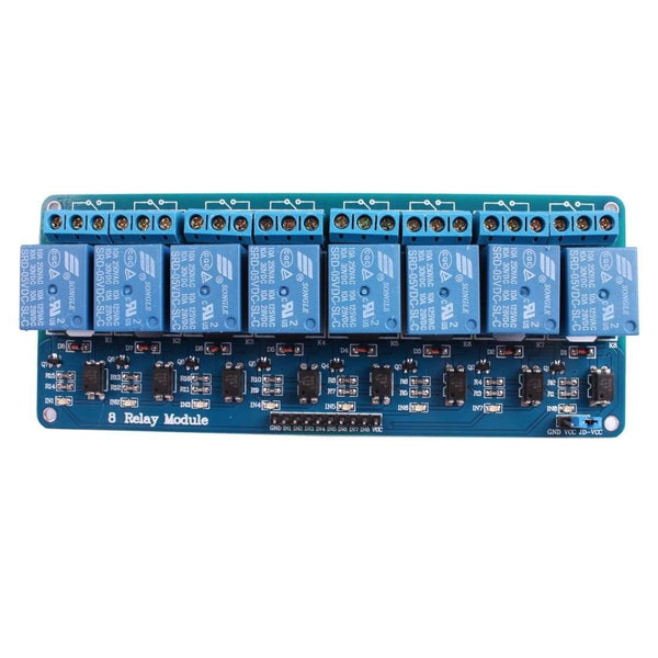 5V 8 Channel Relay Control Panel PLC Relay Module With Optocoupler, 8 Way (8 CH)Relay Module for Arduino - Robotbanao.com