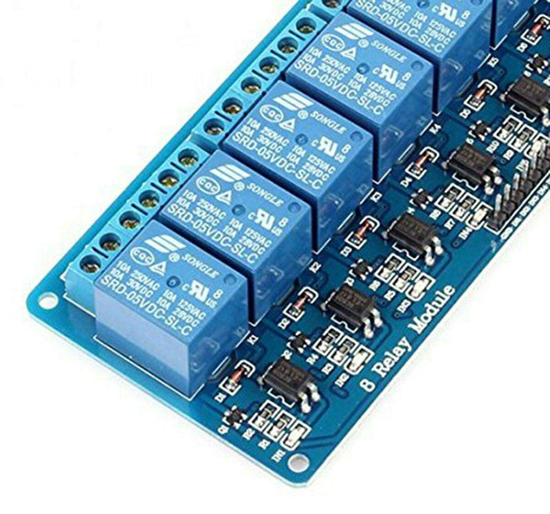 5V 8 Channel Relay Control Panel PLC Relay Module With Optocoupler, 8 Way (8 CH)Relay Module for Arduino - Robotbanao.com