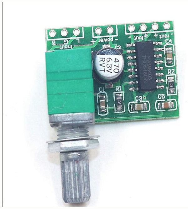 PAM8403 Mini 5V Audio Amplifier Board with Switch Potentiometer