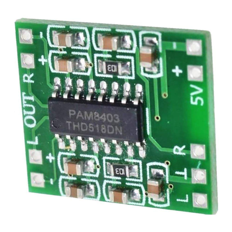 PAM8403 Module Super Board 2 * 3W Class D Digital Amplifier Board Efficient 2.5 to 5V USB Power - Pack of 1-Robotbanao.com-amplifier board,board,digital amplifier board,module,pam,pam 8403 module,pam8403,robotics accessories