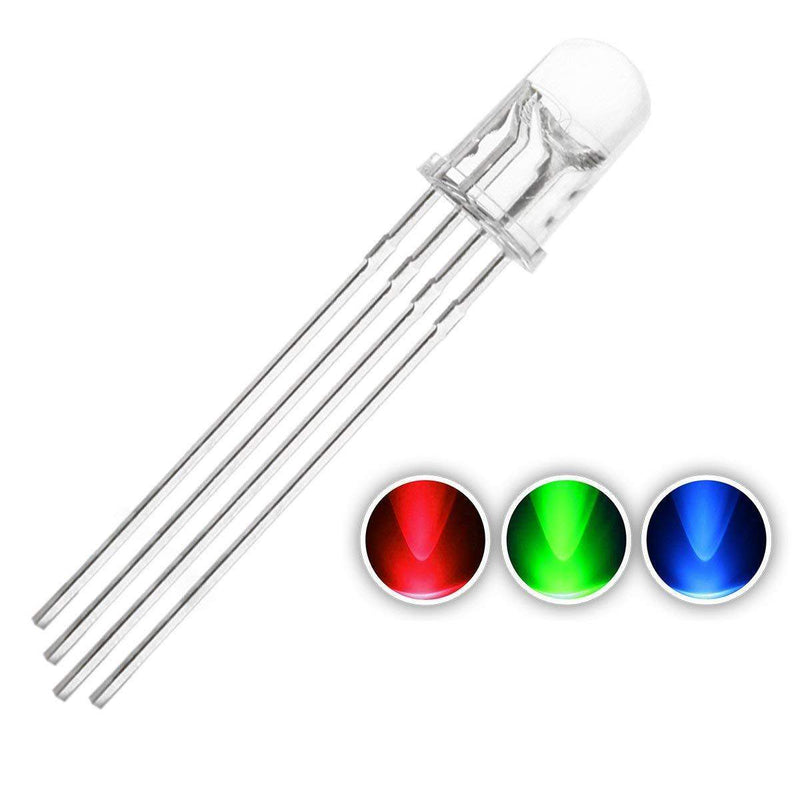 5mm RGB Multicolor Slow Blinking Dynamics LED Diode Lights (Flashing Round DC) Bright Lighting Bulb Lamps Electronics Components Flicker Light Emitting Diodes - 20 Pieces Each Color-Robotbanao.com-