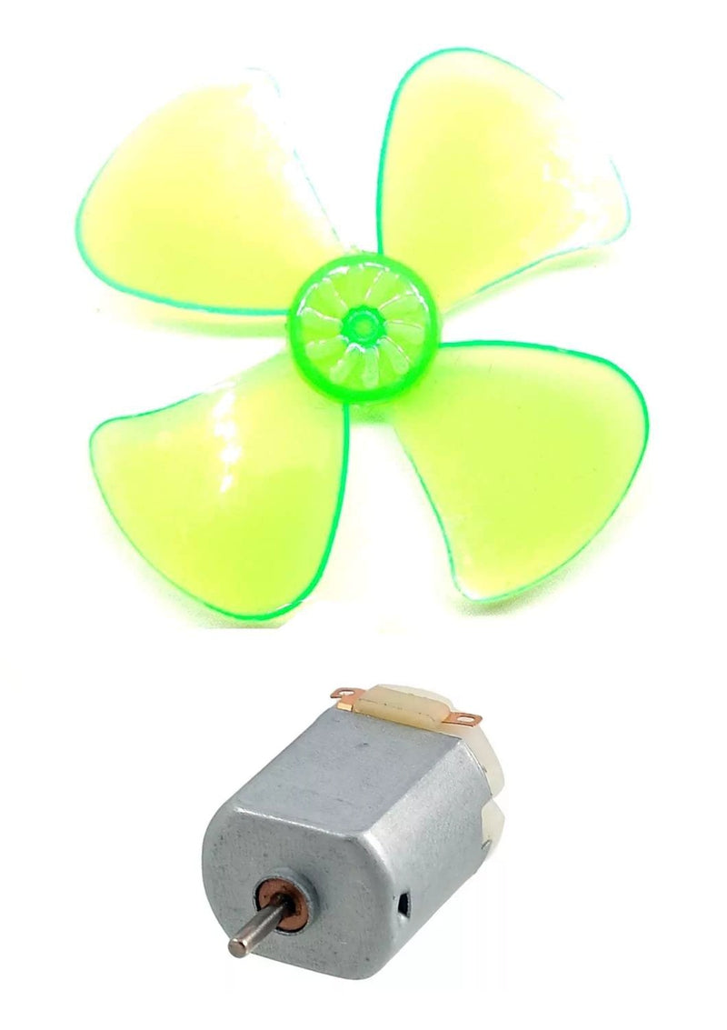6V - 12V DC 2 X Toy Hobby DC Motor 27x33mm + 60mm 2 X Blade Fan Propeller Prop Shaft DC Motor Hobby DIY Science Projects