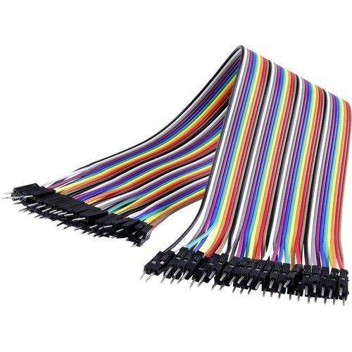 Reusable Solderless Breadboard Dupont Jumper Wires Connector for Raspberry Bot Circuit Creating Ribbon Cables Kit PCB Cable Female to Female, 20 Pieces-Robotbanao.com-