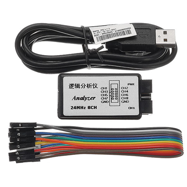 Logic Analyzer 24M 8CH Microcontroller ARM FPGA Debug Tool 24MHz, 16MHz, 12MHz, 8MHz, 4MHz, 2MHz