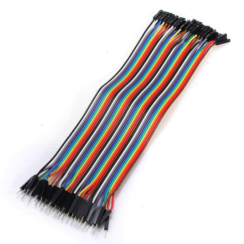 Reusable Solderless Breadboard Dupont Jumper Wires Connector for Raspberry Bot Circuit Creating Ribbon Cables Kit PCB Cable Male to Female, 20 Pieces-Robotbanao.com-