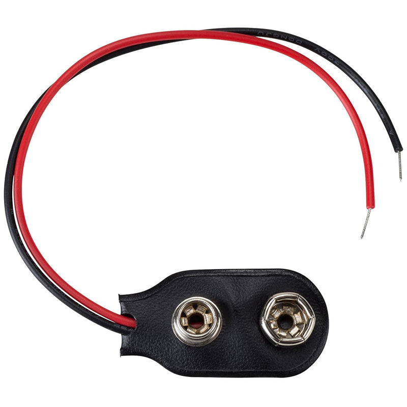 9V Battery Snap-on Connector Clip with Wire Holder Cable Leads Cord - Pack of 10-Robotbanao.com-