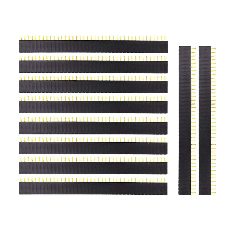 40 Pin 2.54mm Male and Female Pin Headers/Berg Strips for Arduino (Pack of 15 Each)