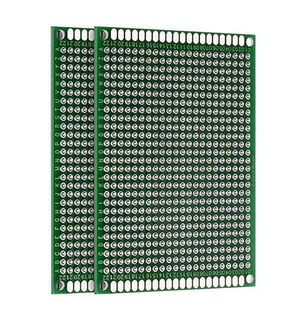 2 Pcs 6x8 cm Double Sided Universal PCB Prototype Board