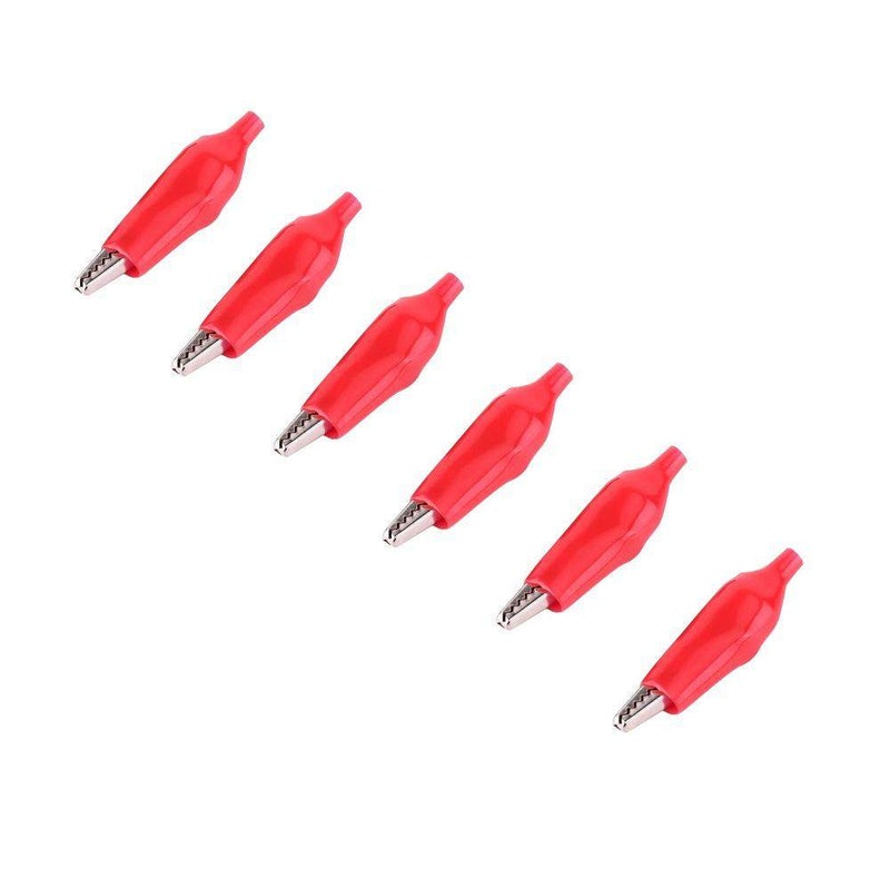 Crocodile Alligator Clips Electrical Test Clamps with Protective Insulation Cover - Red-Robotbanao.com-aligator clip,crocodile clip,crocodile clip black,crocodile clip red,electrical test clamps,insulated,red color clip