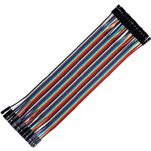 Reusable Solderless Breadboard Dupont Jumper Wires Connector for Raspberry Bot Circuit Creating Ribbon Cables Kit PCB Cable Female to Female, 20 Pieces-Robotbanao.com-