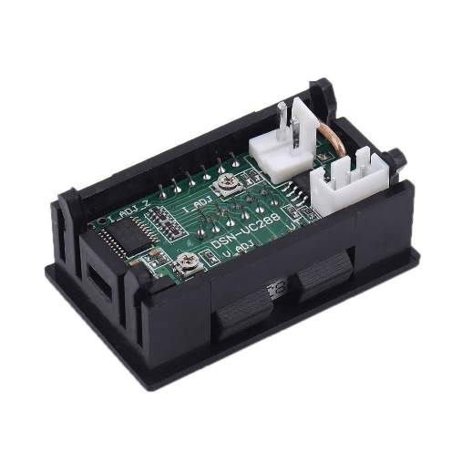 Digital Voltmeter Ammeter DC 0-100V 10A Dual Red-Blue LED Monitor Panel, Black - Robotbanao.com