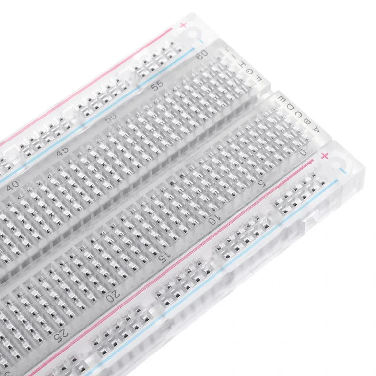 Transparent Breadboard 830 Points for Solderless Prototyping