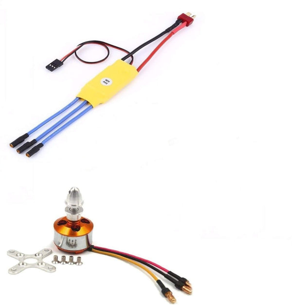 A2212 1000KV Brushless Motor and 30A ESC Electric Speed Controller Set For RC Aircraft Plane Multi-copter Quadcopter - Robotbanao.com