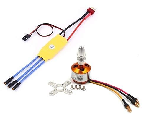 A2212 1400KV Brushless Motor and 30A ESC Electric Speed Controller Set For RC Aircraft Plane Multi-copter Quadcopter - Robotbanao.com