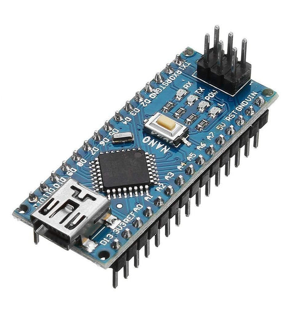 Arduino Nano V3 ATMEGA328 Compatible Board With Soldered Header For Arduino projects (Soldered) W/O Cable - Robotbanao.com